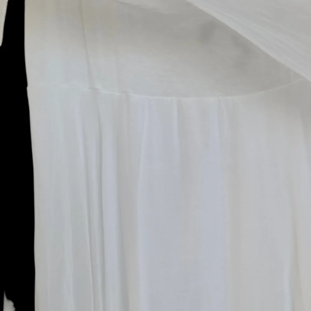 Cobblestone Made in Italy Silk Blouse Top Ethereal Layered Tunic White S - Picture 16 of 16